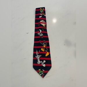 Looney Tunes Mania necktie Vintage 100% Silk 1995